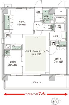 クレストフォルム湘南鵠沼 間取り M type