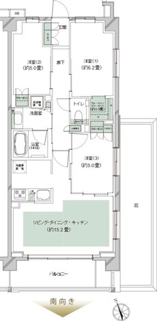 クレストフォルム湘南鵠沼 間取り Esタイプ