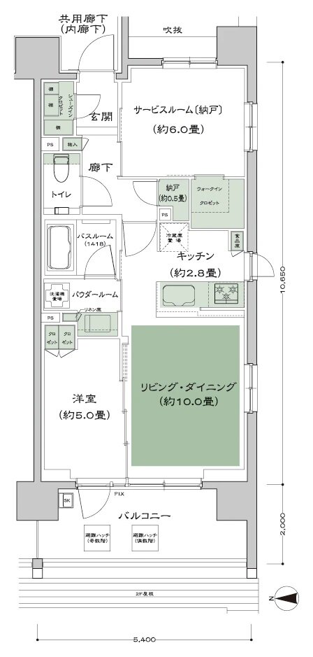 ザ・四条烏丸レジデンス 間取り A1’-標準 type