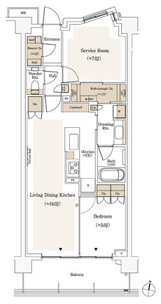 パークシティ高田馬場 間取り Ss64Cタイプ