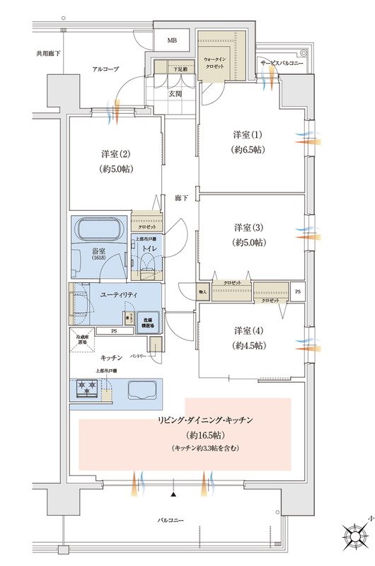 ユニハイム加古川つつじ野GATE 間取り Lタイプ