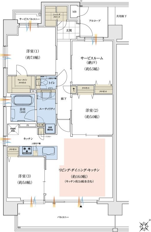 ユニハイム加古川つつじ野GATE 間取り Fタイプ