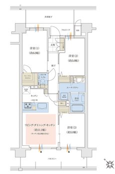 ユニハイム加古川つつじ野GATE 間取り Bタイプ