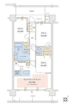 ユニハイム加古川つつじ野GATE 間取り Hタイプ