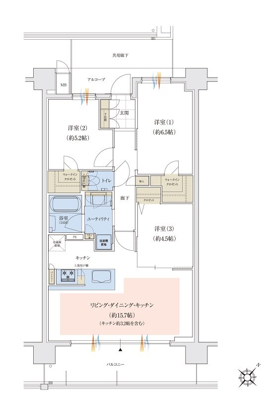 ユニハイム加古川つつじ野GATE 間取り Jタイプ