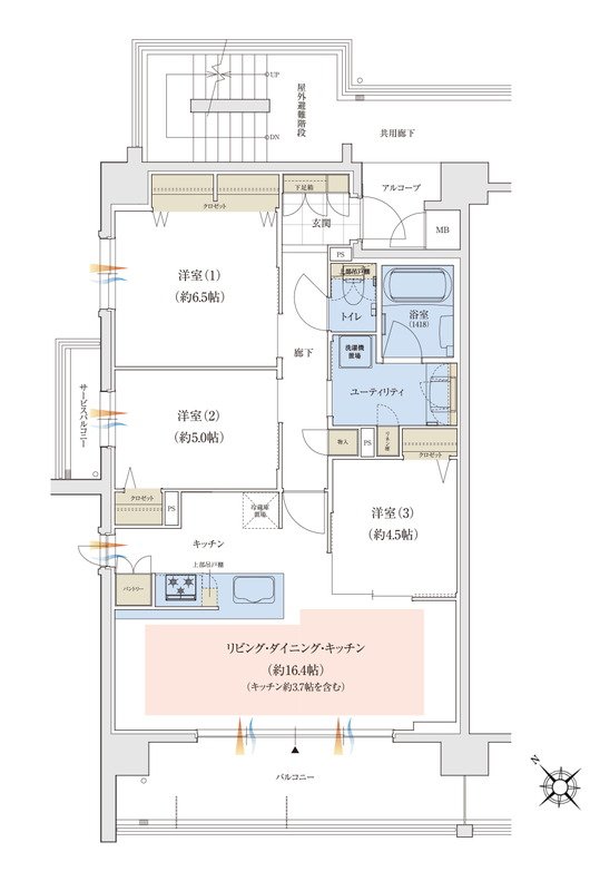 ユニハイム加古川つつじ野GATE 間取り Aタイプ