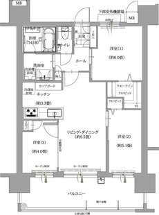 エンクレストガーデン福岡 間取り B3 type［B棟］