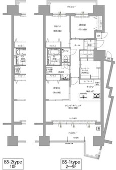エンクレストガーデン福岡 間取り B5-1 type［B棟］