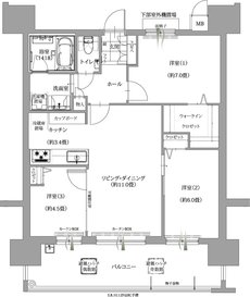 エンクレストガーデン福岡 間取り C2 type［C棟］