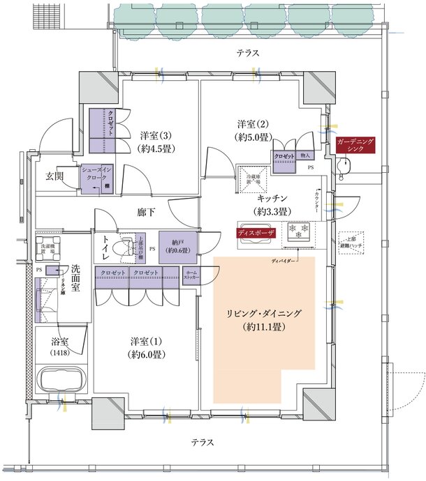 メイツ船橋行田公園 間取り Ut TYPE
