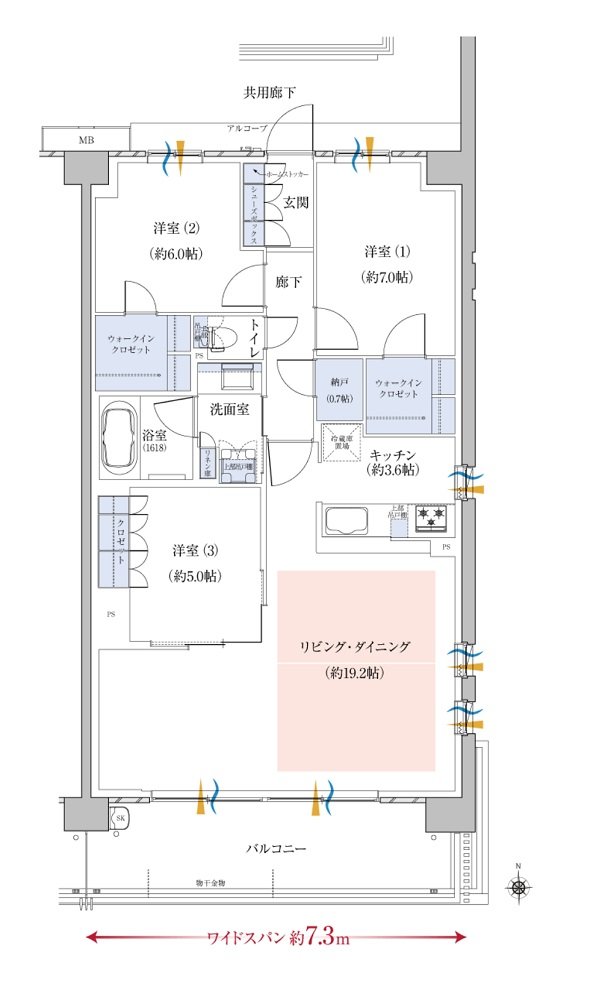 京都円町GRAND PLACE(グランプレイス) 間取り D type menu1