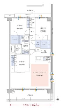 京都円町GRAND PLACE（グランプレイス） 間取り D type menu1