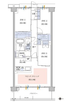 京都円町GRAND PLACE（グランプレイス） 間取り G1 TYPE