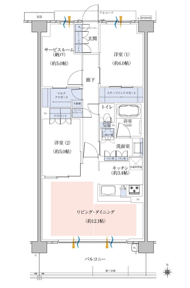 京都円町GRAND PLACE（グランプレイス） 間取り C1 type