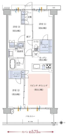 京都円町GRAND PLACE（グランプレイス） 間取り F2 type