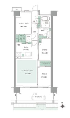 ルネ花小金井ザ・レジデンス 間取り Fgタイプ