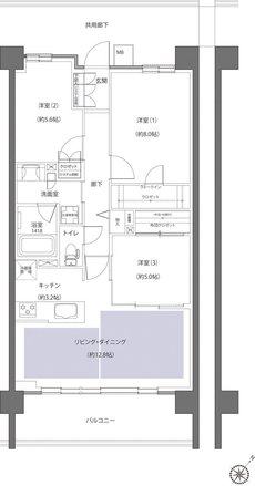 レーベン鶴岡 GRAN MARK TERRACE 間取り BIタイプ