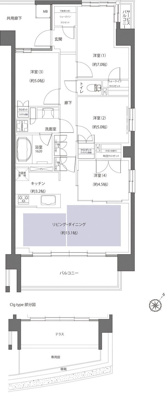 レーベン鶴岡 GRAN MARK TERRACE 間取り CIgタイプ