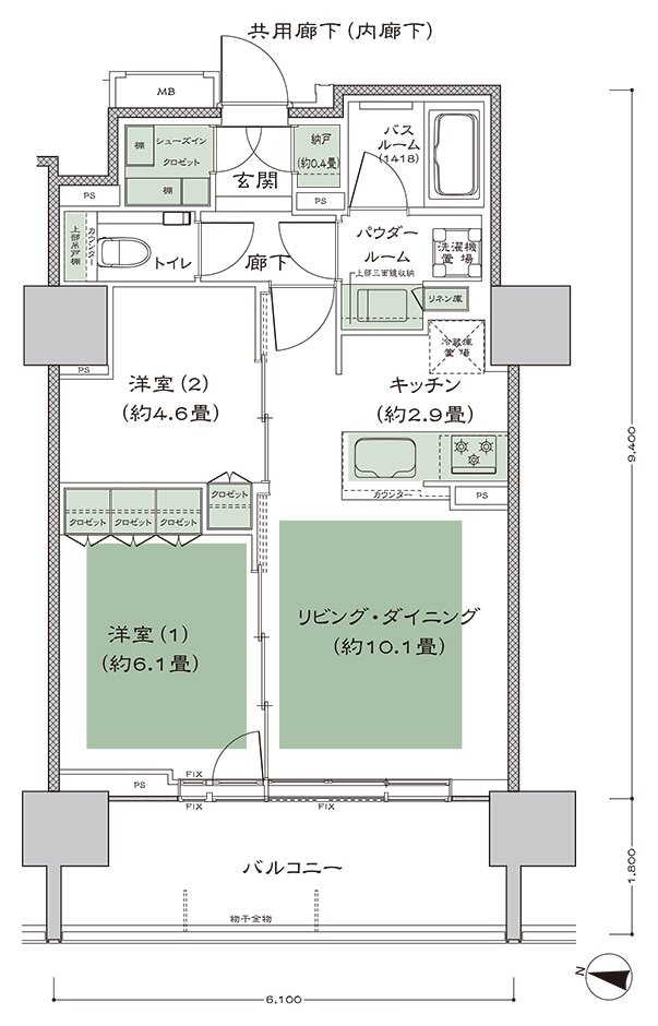 シティタワー札幌ザ・レジデンス 間取り B type