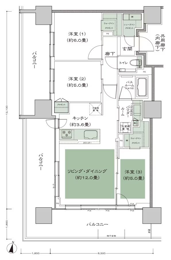 シティタワー札幌ザ・レジデンス 間取り C type