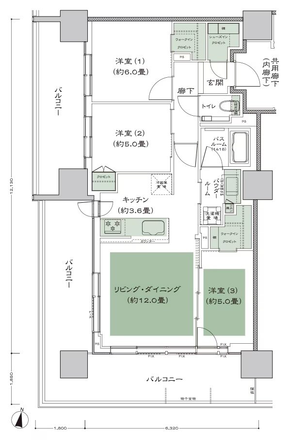シティタワー札幌ザ・レジデンス 間取り C type