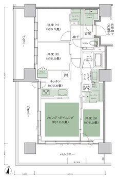 シティタワー札幌ザ・レジデンス 間取り C type