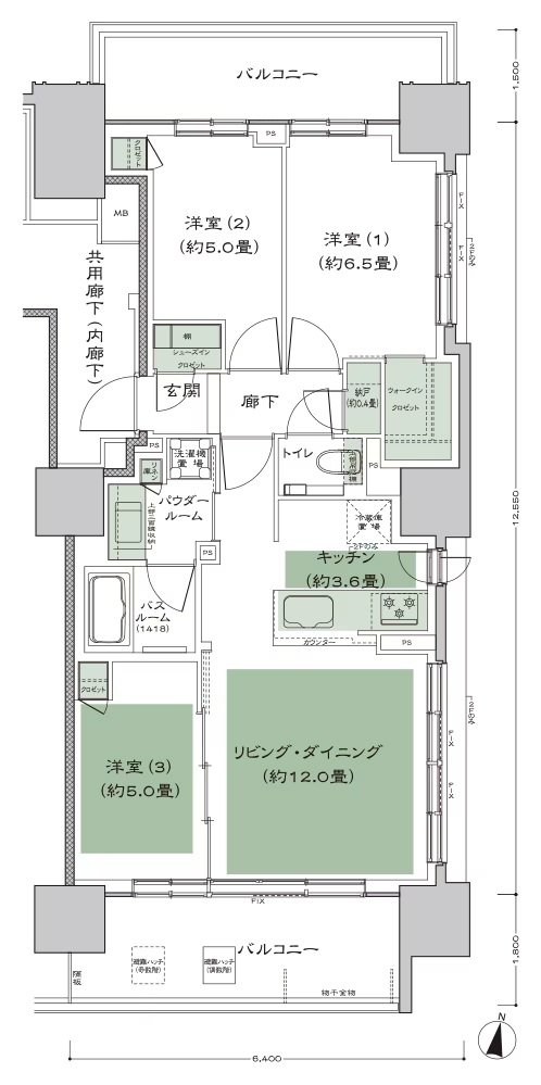 シティタワー札幌ザ・レジデンス 間取り G(2-12F) type