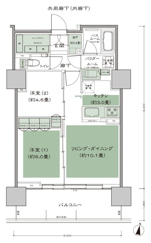 シティタワー札幌ザ・レジデンス 間取り F_2-13F type