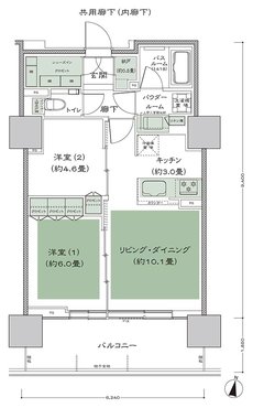 シティタワー札幌ザ・レジデンス 間取り F(3〜13F) type