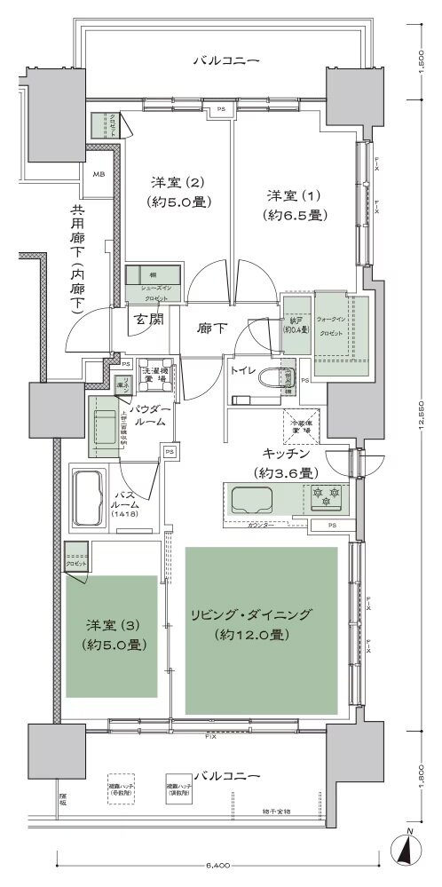 シティタワー札幌ザ・レジデンス 間取り G(13-19F) type