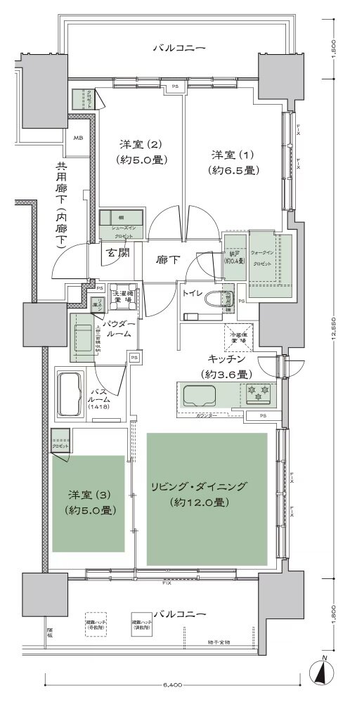 シティタワー札幌ザ・レジデンス 間取り G(13-19F) type