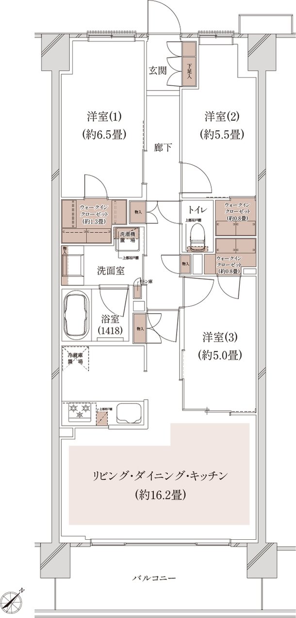 クレストシティ鎌倉大船サウス 間取り C-C type（先着順）