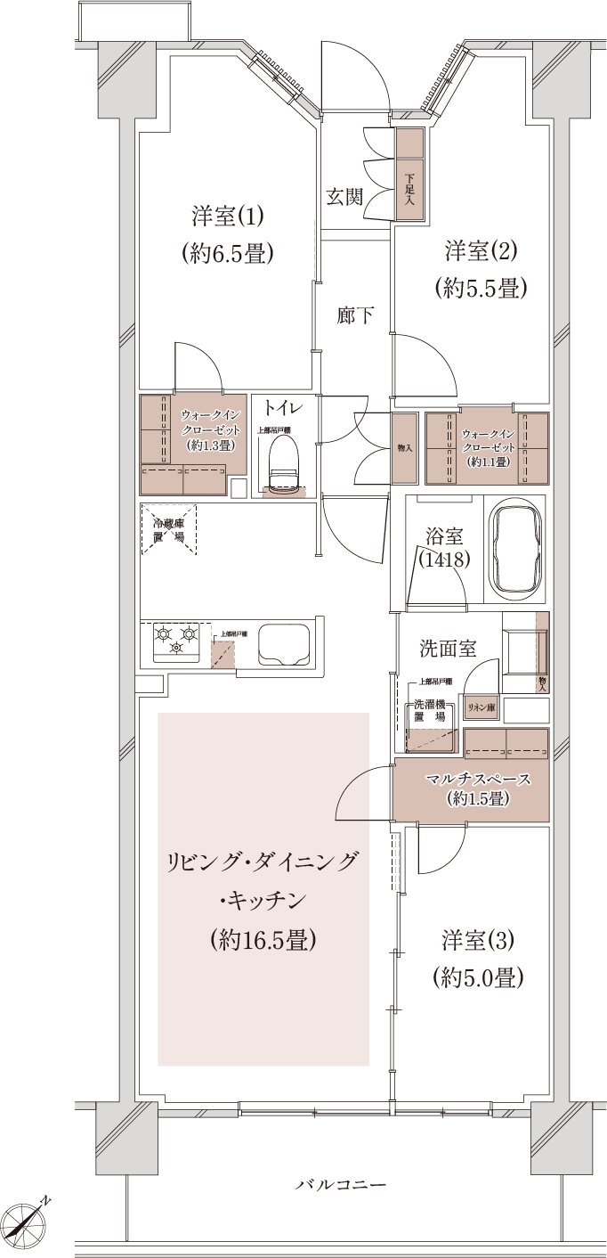 クレストシティ鎌倉大船サウス 間取り C-D type（先着順）