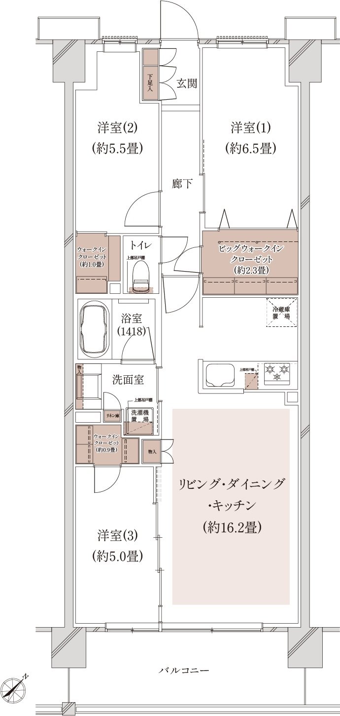 クレストシティ鎌倉大船サウス 間取り C-F type(先着順)