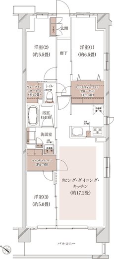 クレストシティ鎌倉大船サウス 間取り A-L type（先着順）