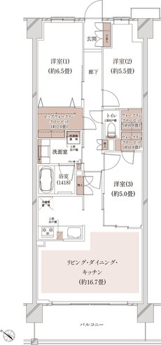 クレストシティ鎌倉大船サウス 間取り A-E type（先着順）