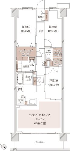 クレストシティ鎌倉大船サウス 間取り A-E type