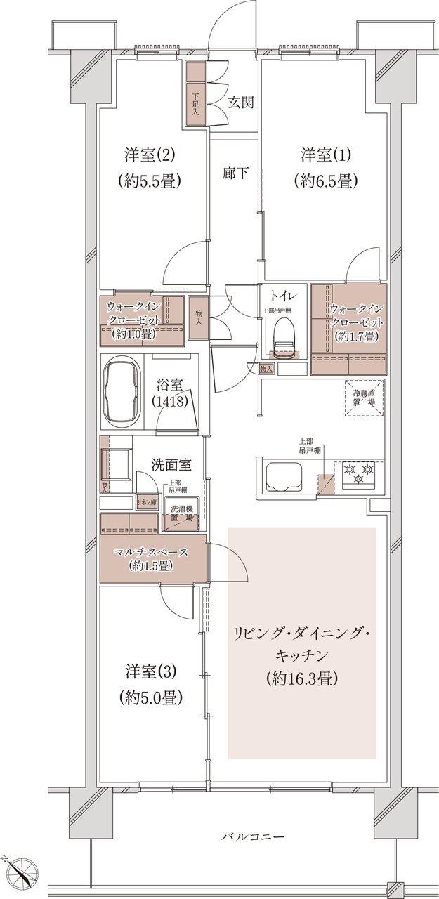 クレストシティ鎌倉大船サウス 間取り B-D type（先着順）