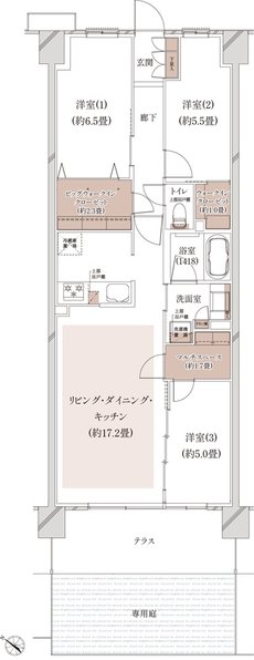 クレストシティ鎌倉大船サウス 間取り A-H type（先着順）