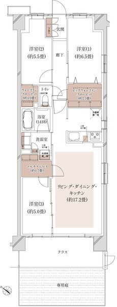 クレストシティ鎌倉大船サウス 間取り A-Lg type（先着順）