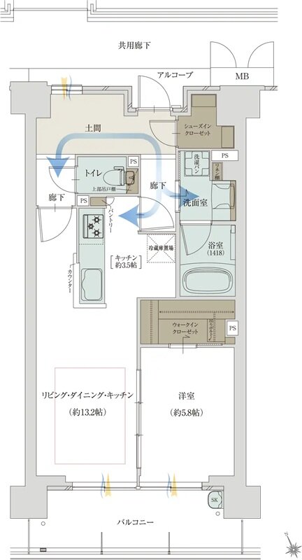 グランドパレス堺上野芝 ザ・グランドガーデン 間取り D TYPE（MENU01）