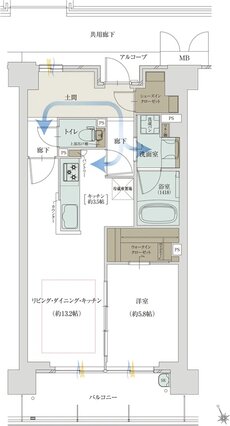 グランドパレス堺上野芝 ザ・グランドガーデン 間取り D TYPE（MENU01）