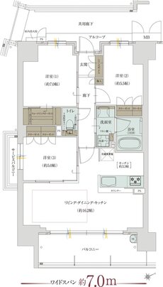 グランドパレス堺上野芝 ザ・グランドガーデン 間取り Jタイプ