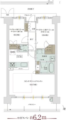 グランドパレス堺上野芝 ザ・グランドガーデン 間取り B1 TYPE（MENU01)