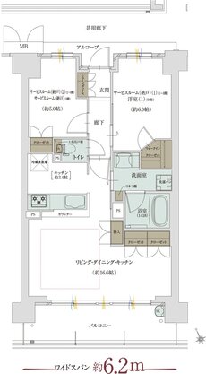 グランドパレス堺上野芝 ザ・グランドガーデン 間取り B1 TYPE（MENU02)