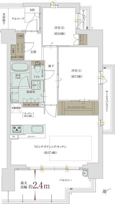 グランドパレス堺上野芝 ザ・グランドガーデン 間取り L TYPE（MENU01)