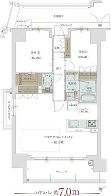 グランドパレス堺上野芝 ザ・グランドガーデン 間取り J TYPE（MENU02)
