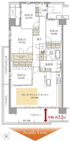 ルナコート三田ウッディタウン中央 間取り A type
