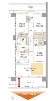 ルナコート三田ウッディタウン中央 間取り N1 type