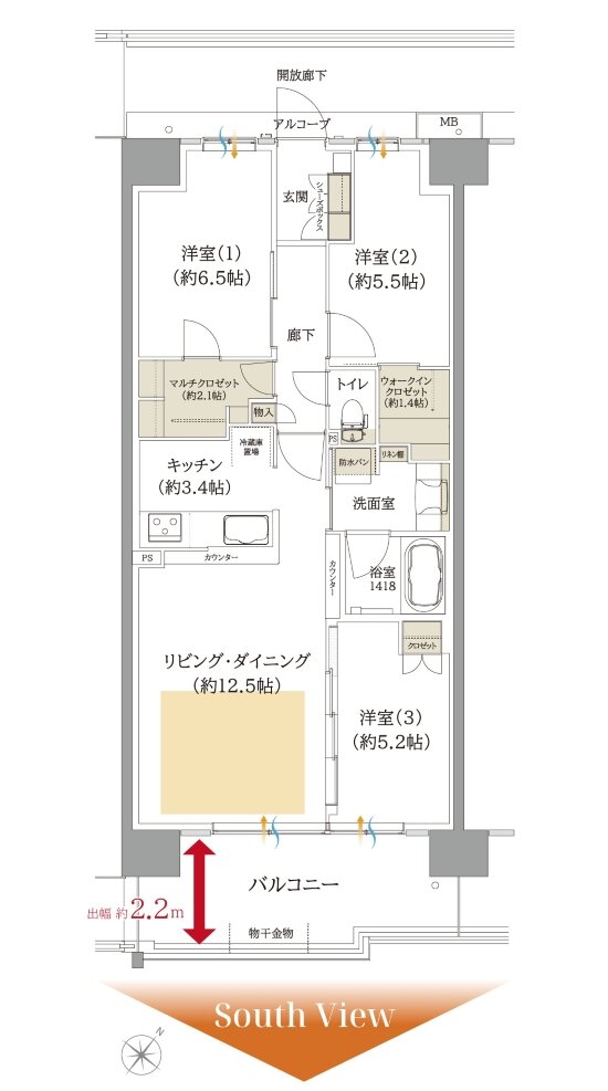 ルナコート三田ウッディタウン中央 間取り G1 type